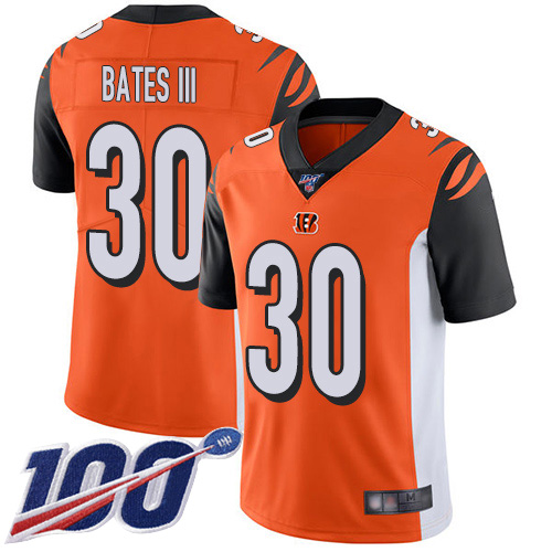 Cincinnati Bengals Limited Orange Men Jessie Bates III Alternate Jersey NFL Footballl #30 100th Season Vapor Untouchable->cincinnati bengals->NFL Jersey